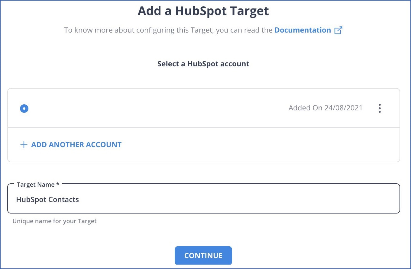 Snowflake HubSpot - Add Hubspot target